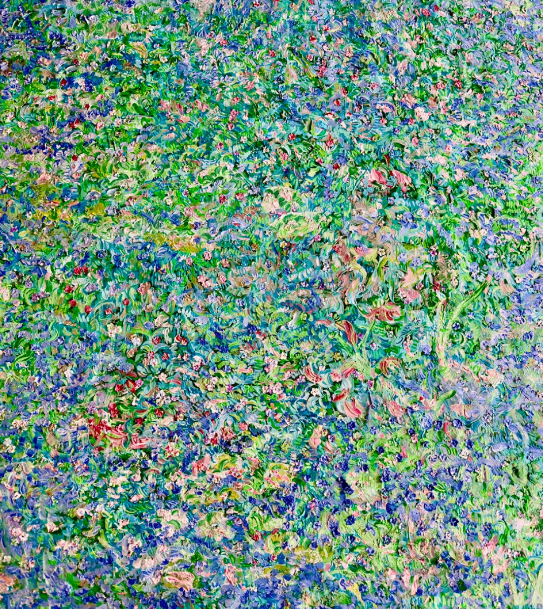 The Stitch Between Petals 147 cm width x 150 cm height